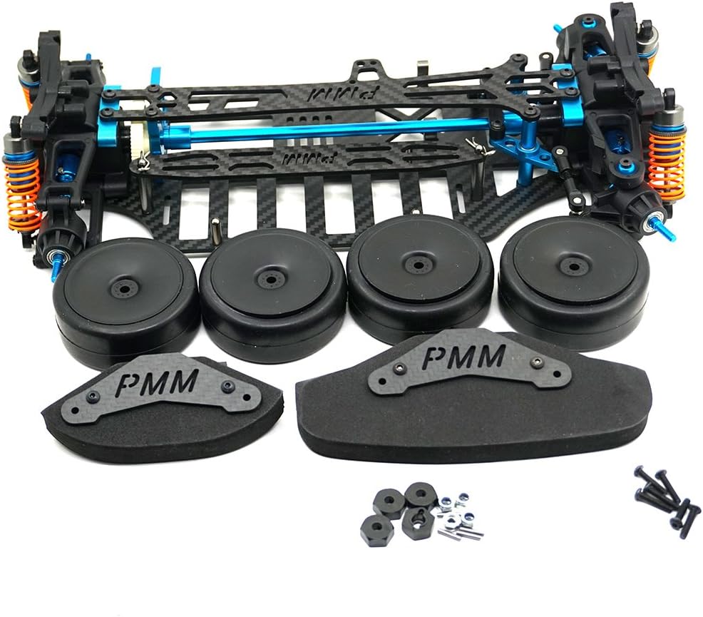 RCLIONS Plastic&Carbon Fiber Shaft Drive 4WD Chassis RC Touring Car Frame Kit for Tamiya TT01 TT01E