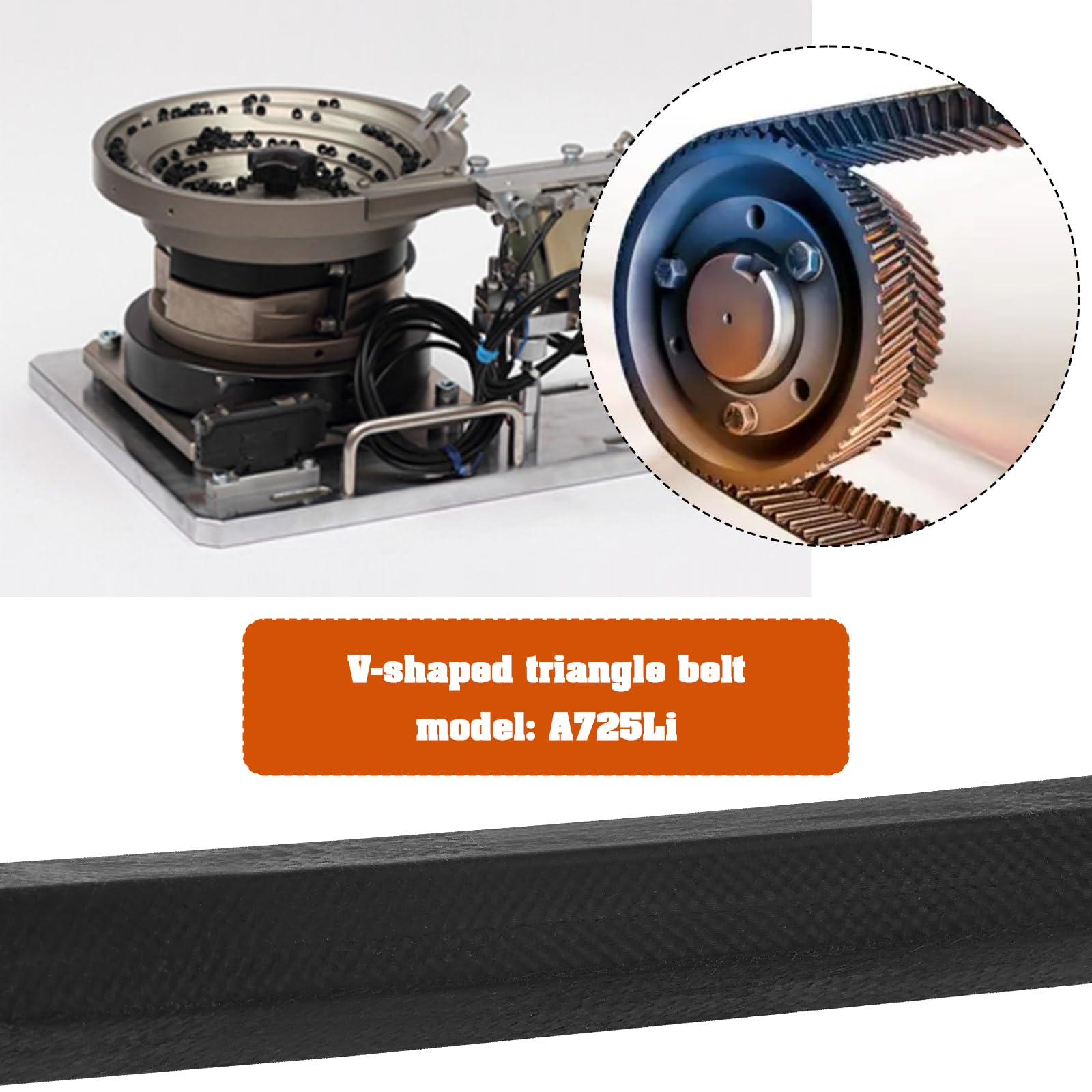 Cinghia Trapezoidale In Gomma A725Li (2 Pezzi) – Sostitutiva Per Piastra Vibrante Scheppach HP1100S/HP1300S, 725mm Interno
