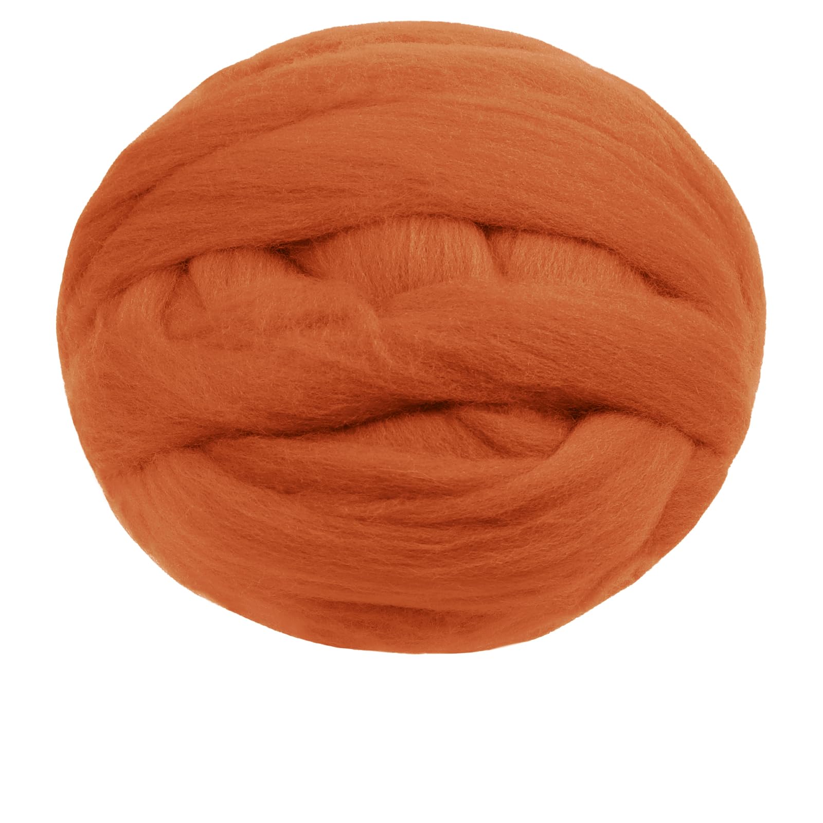 Uiopa Needle Felting Wool, 100g Felting Wool Soft Wool Roving Yarn, Orange Wool Roving for Needle Felting, Wet Felting, Felting Projects, DIY Crafts
