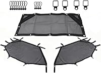 Vista 1 de Red para Ventana de ATV/UTV Protector de Malla para Jaula Trasera Enrollable + Derecha + Izquierda Cubierta de Red Protectora de Sombra para Ventana