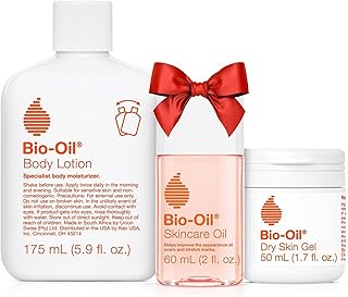 Bio-Oil Skincare Set for Scars, Stretch Marks, and Dry Skin, 3 Pc Travel Size Kit Includes Skin Care Oil (2 oz), Dry Skin Gel (1.7 oz), and Body Lotion (5.7 oz), Pregnancy and Maternity Stretch Marks