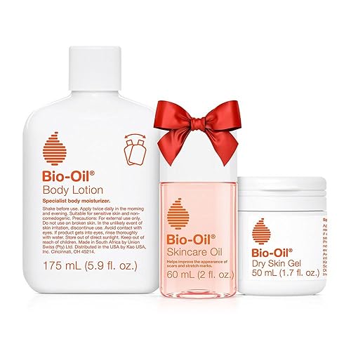 Bio-Oil Paquete de cuidado de la piel para pieles sensibles y secas, estrías, aceite para el cuidado de la piel (2 onzas), gel para piel seca (1.7