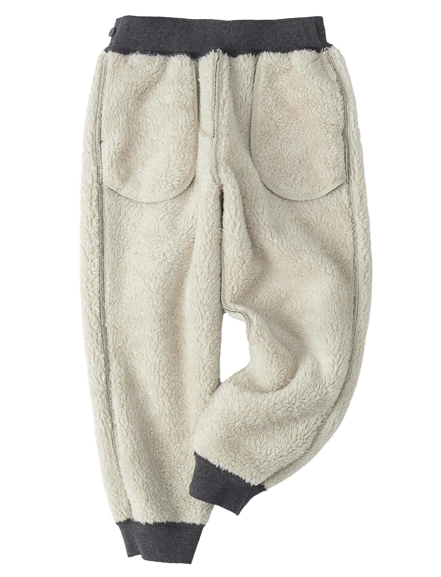 Pantalon Hiver Enfant Polaire Jogging Couleur Unie Garçon Fille Chaud 2-13 Ans