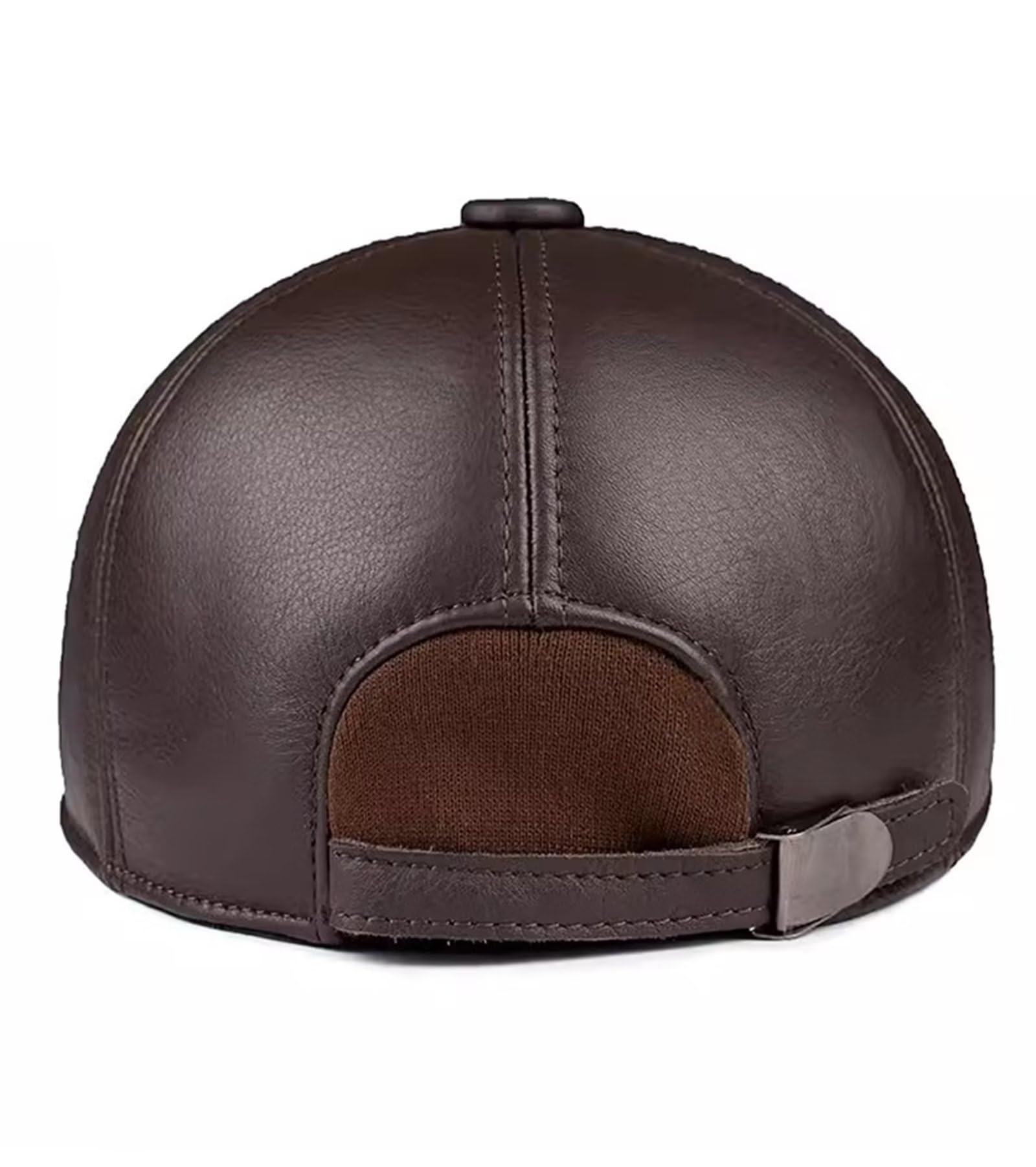 Męska Regulowana Czapka Bejsbolówka Ze Skóry Pu,Czapka Outdoorowa,Czapka Typu Truck,Czapka Golfowa Do Jazdy Samochodem(D-Jeden Rozmiar)