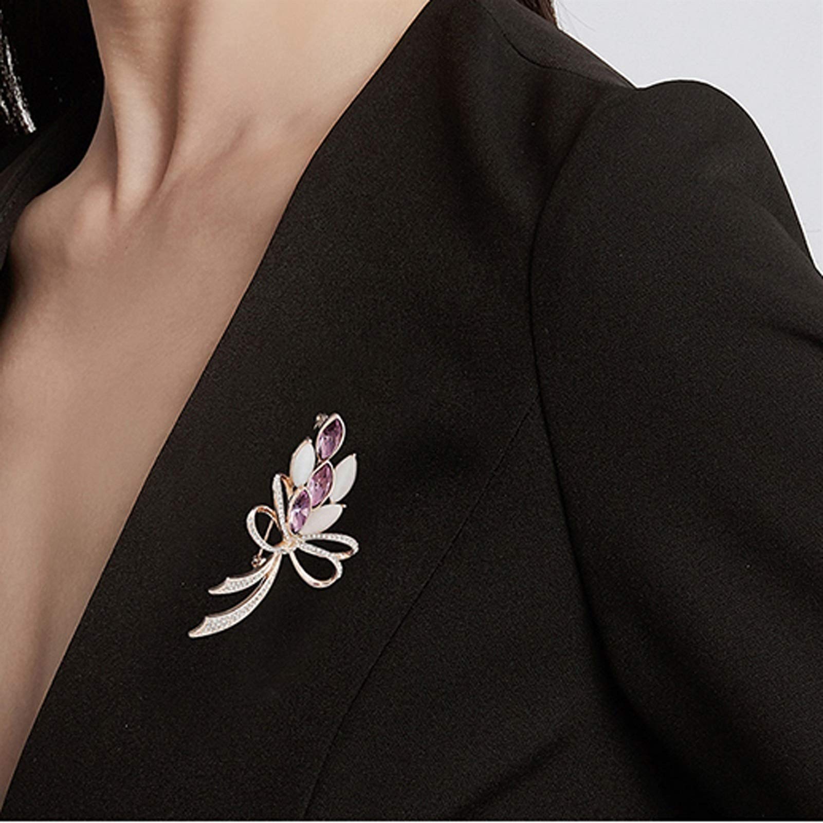 Broche de ramo gama alta broche Todos los partidos Elegantes accesorios occidentales for las mujeres, niñas demuestran el temperamento noble y elegante Alfileres(B)