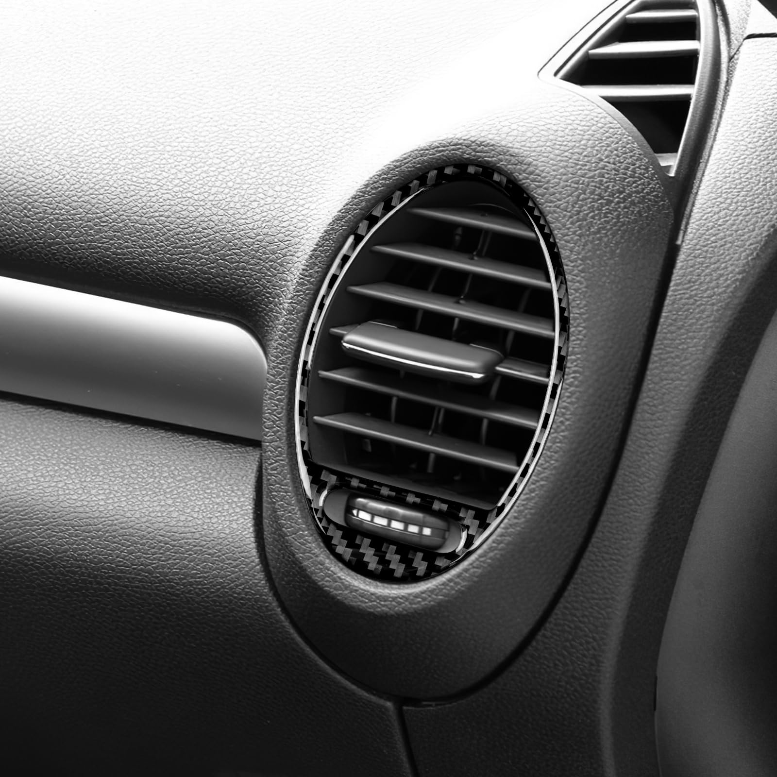 KUNGKIC Per Mercedes-Benz SLK R171 2004 2005 2006 2007 2008 2009 2010 fibra di carbonio auto console centrale cruscotto entrambi i lati telaio di uscita dell'aria adesivo interno accessori decorativi