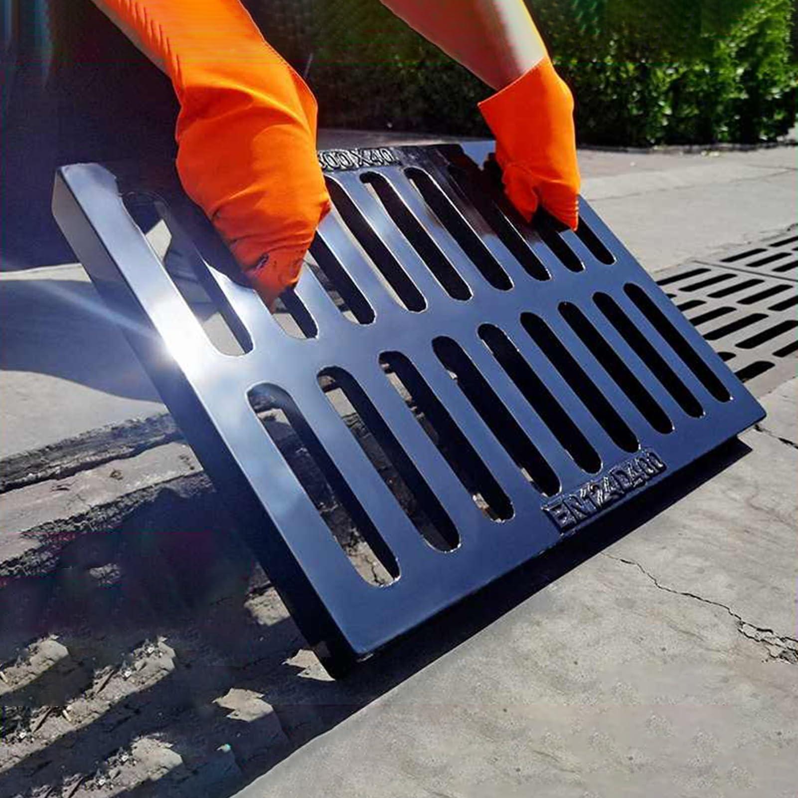 Heavy-Du - Griglia di scarico per esterni, in ghisa, per patio, gas e cortili, griglie di scarico per acqua affidabile