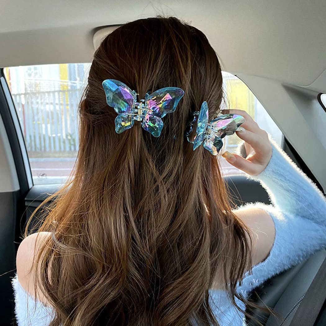 Pince à cheveux papillon, lot de 5 pinces crabe élégantes et mignonnes, pince à mâchoire pour cheveux, forte tenue, maintien sûr au quotidien, pour coiffures variées