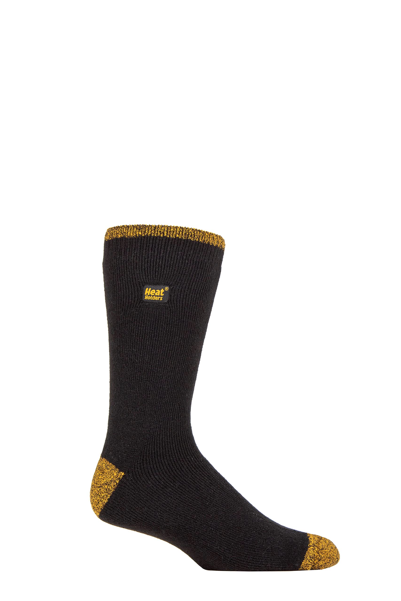 SockShop Heat Holders Mens Workforce 1.6 TOG Lite Reinforced Heel and Toe Work Wear Socks Pack of 1 Black 6-11
