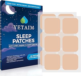 YETAIM Sleep Patch, 42 Pack Upgraded Deep Sleep Patches for Adults, All Natural Deep Sleep Patches, Easy to Apply and Comfortable, Quick Acting Ingredients, for Men and Women (Dark Blue)
