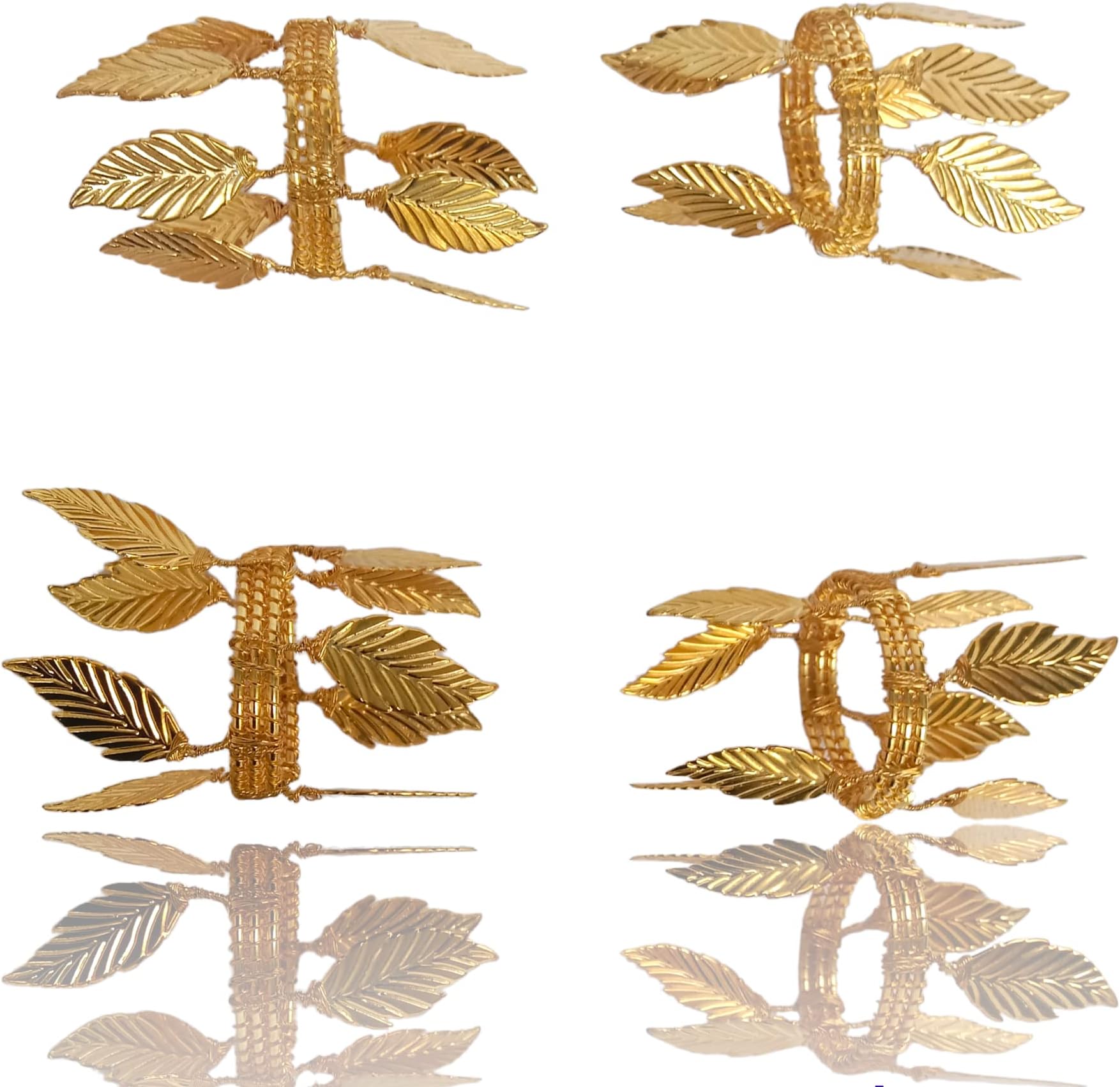 INSTOOKGolden Fly Napkin Ring for Dining Table Decoration Set of 4 PCS