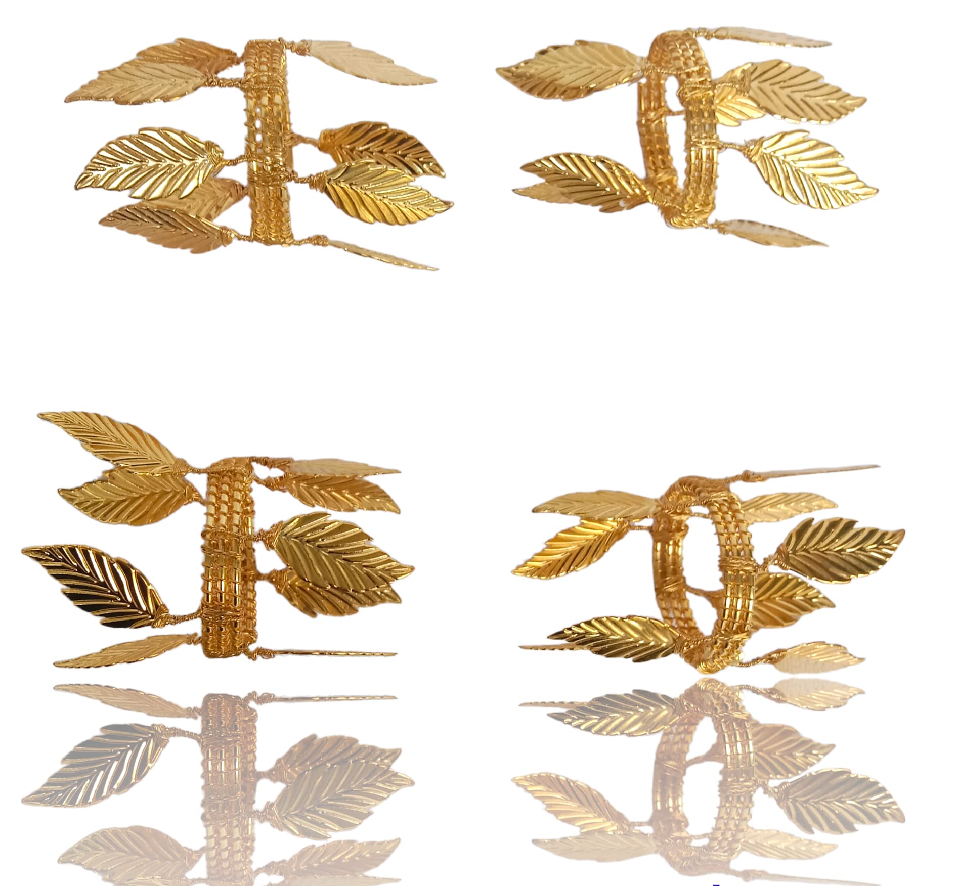 INSTOOKGolden Fly Napkin Ring for Dining Table Decoration Set of 4 PCS