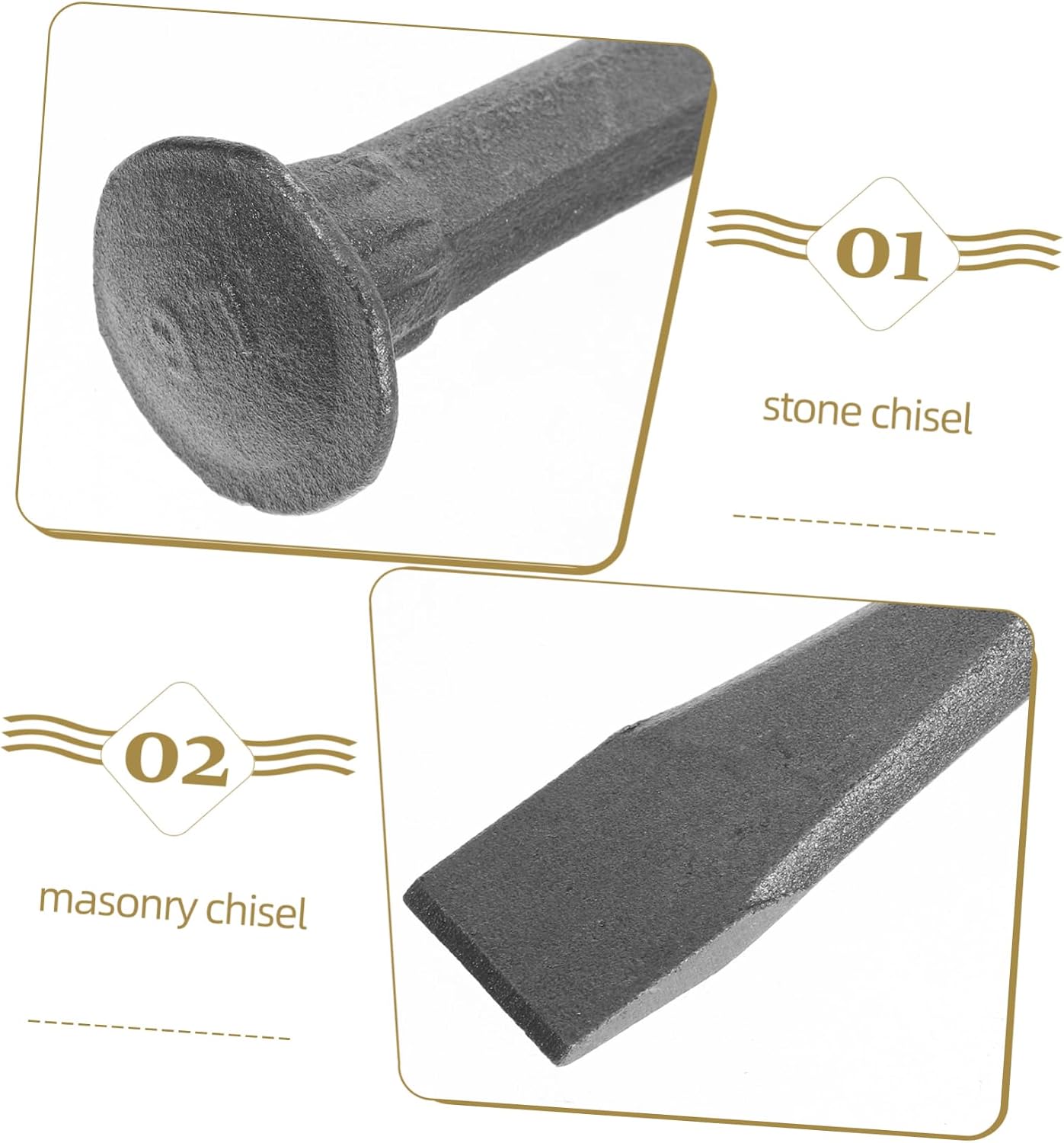 ULTECHNOVO Robust Masonry Chisel Flat Chisel for Woodworking Rock Carving Engraving Tools