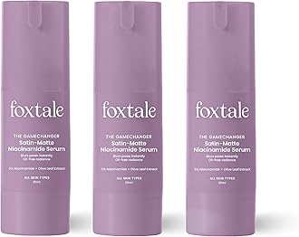 FoxTale(Pack of 3) 5% Niacinamide Face Serum with Olive Leaf Extract | For Oil Control & Brightening | Blurs Pores Instantly, Lightweight & Non-sticky | All Skin Types, Men & Women | 30ml