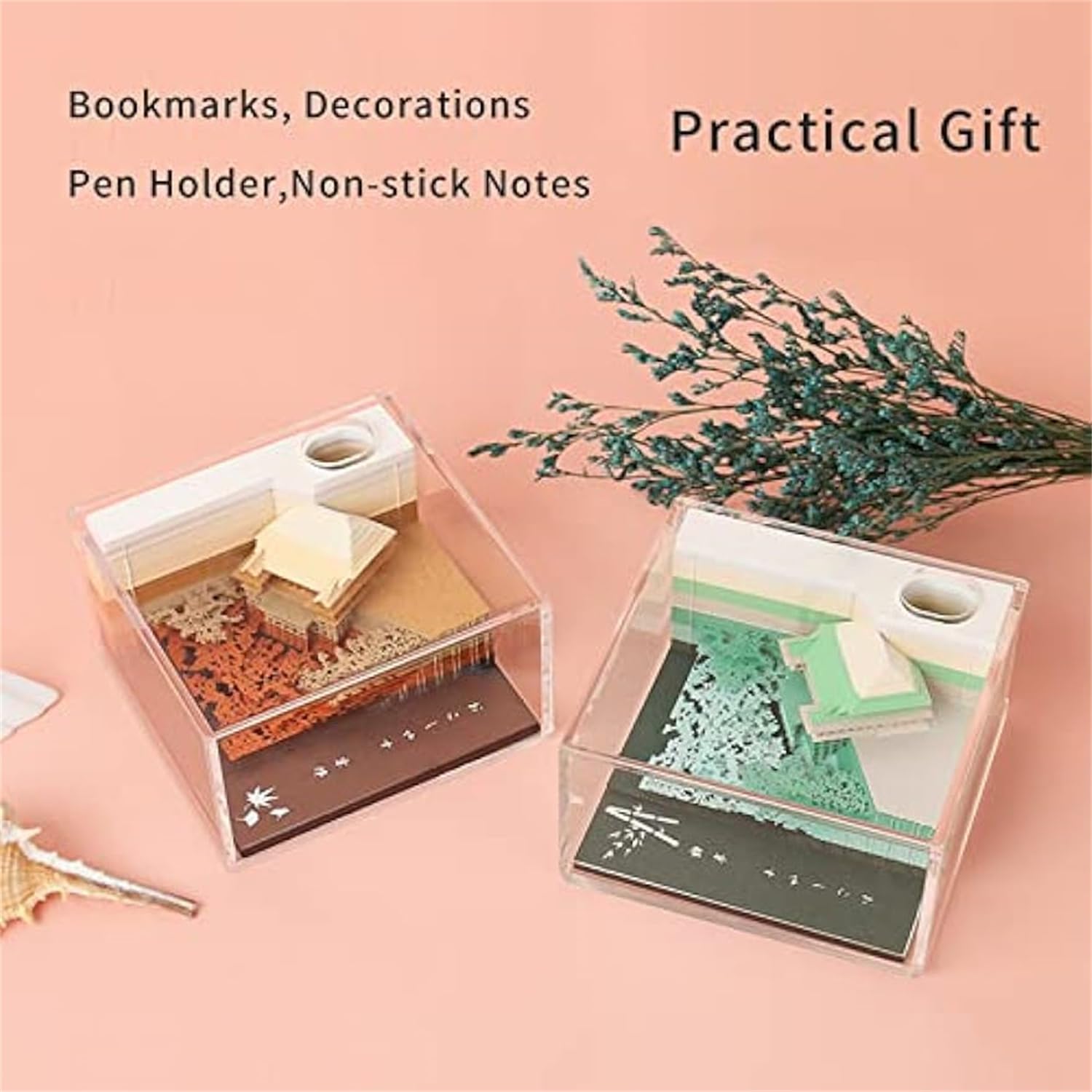 Note autoadesive Blocco note 3D Blocco note del Tempio Kiyomizu, 150 fogli Blocco note Carta artistica Blocco note 3D, Blocchi note for bambini/amante/amici/moglie/regali for studenti (Viola) (Color