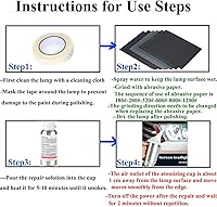 Vista 3 de 800g Líquido de Restauración de Faros Automáticos, Líquido para Restaurar Arañazos de Faros de Coche, Limpiador y Pulidor de Reparación de Faros