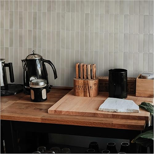 Miniatura 2 de SMART TILES Protector contra salpicaduras para despegar y pegar, 5 hojas de 11.87 x 9 pulgadas, adhesivo 3D para cocina, baño, azulejos de pared