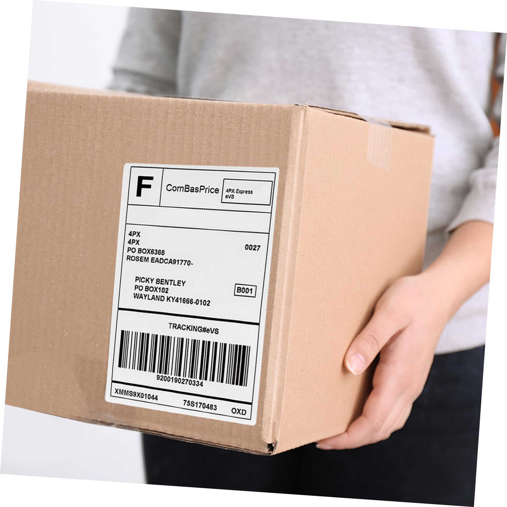 ARTIBETTER 500stücke Thermoetiketten Selbstklebend Ersatz Für Etikettendrucker Mit Perforation Express-etiketten