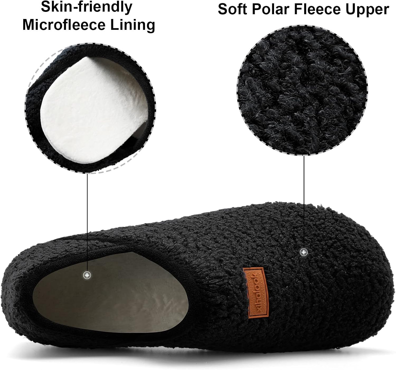 XIHALOOK House Slippers for Women Men Cozy Sock Shoes with Soft Rubber Sole Slip On for Indoor/Outdoor - Image 4