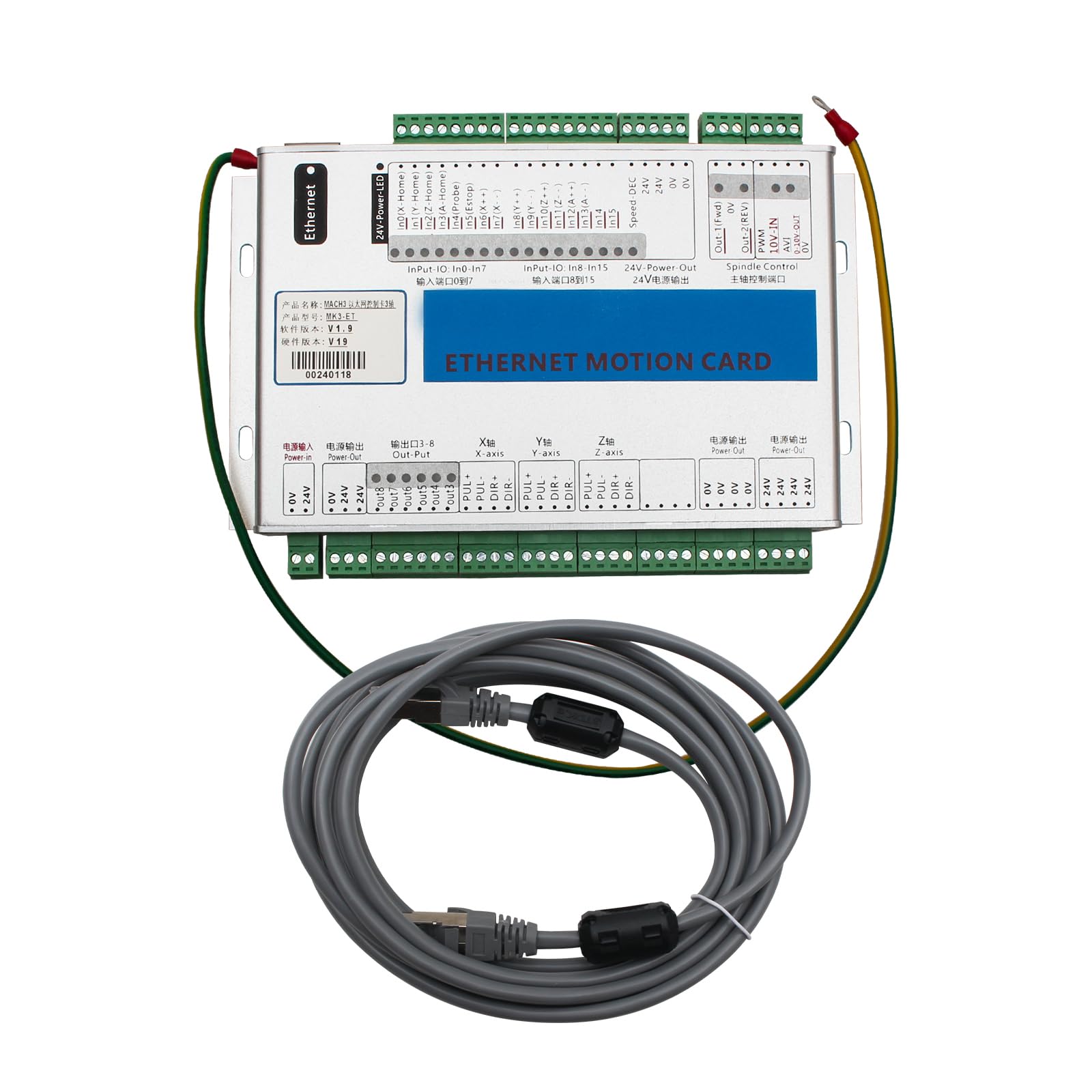 Carte CNC Mach3 Ethernet RATTMMOTOR 4 axes pour un usinage stable sans interférence