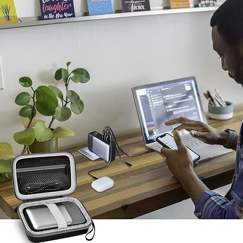 Miniatura 6 de Funda compatible con el banco de energía Anker 733 (GaNPrime PowerCore 65W), cargador híbrido 2 en 1, banco de baterías, soporte de almacenamiento