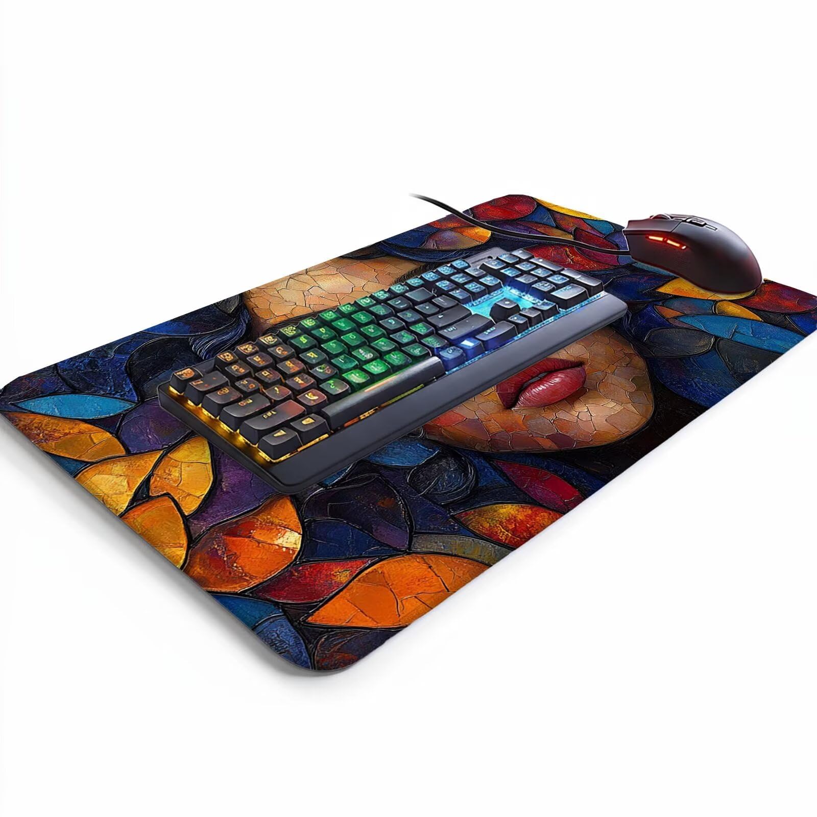 Podkładka pod mysz dla kobiet, XXL, 600 x 1400 x 3 mm, podkładka na biurko, abstrakcyjna, wodoodporna, podkładka pod mysz gamingową, poprawia prędkość, akcesoria do gier, laptop, biuro, prezent dla