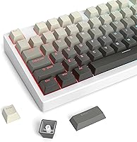 Vista 30 de Guffercty kred - Juego de 125 teclas de perfil XDA, PBT, retro, con cubierta de sublimación de tinte, diseño ANSI, para teclado mecánico Cherry Mx
