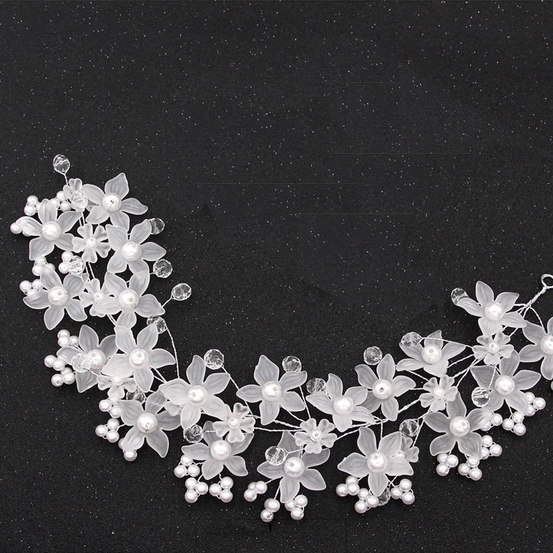 Imaashi Bridal Flower Headband with Beads & Crystals | Hair Accessories | Wedding Tiara | Hair Vine | Rhinestone Headwear Jewellery | Hair Clip | (B0C3XZL9RH) Amazon Price History, Amazon Price Tracker
