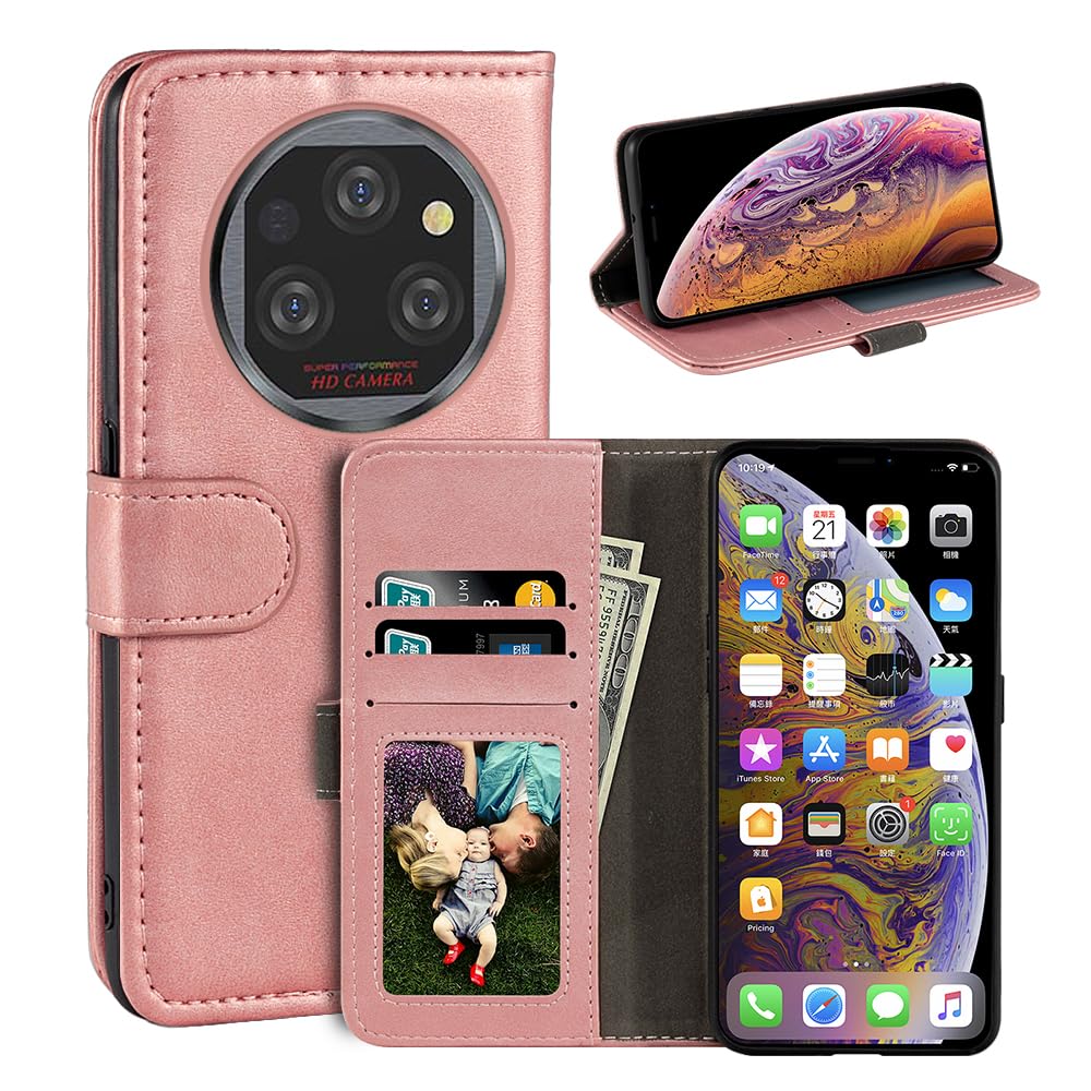 Custodia Portafoglio In Pelle PU Per Oukitel WP39 5G – Cover Con Slot Carte E Supporto – Nero