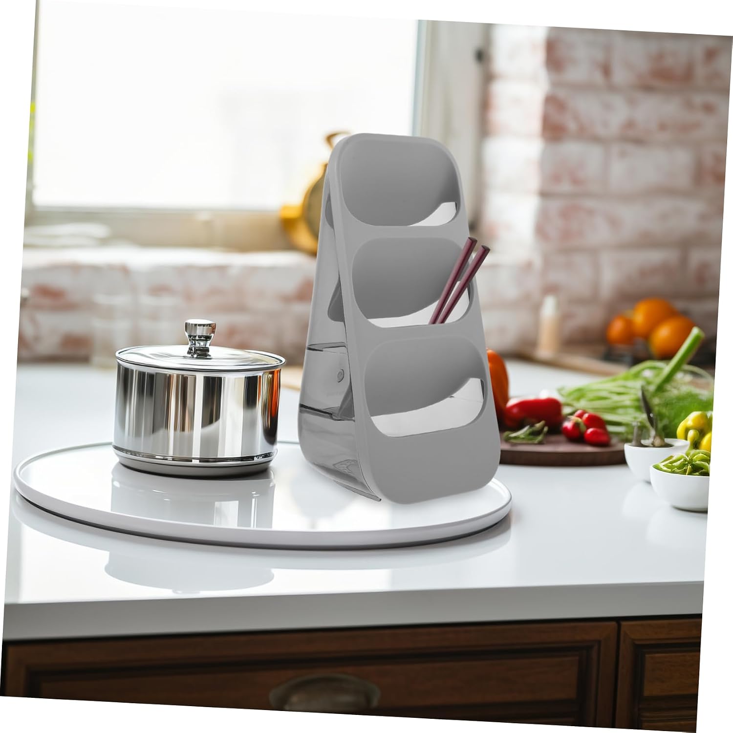 MAGICLULU Compact Multi Function Chopstick Organizer Insert Utensil Holder for Kitchen Countertop Sturdy Cutlery Storage Rack Easy for Cooking Tools