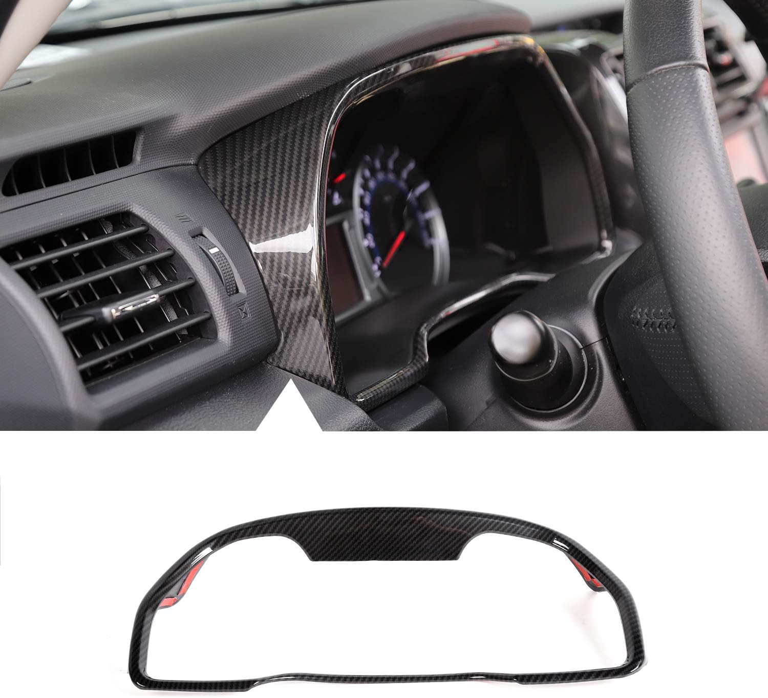 JeCar Dashboard Instrument Panel Cover Trim Frame Interior Accessories for 2010-2020 Toyota 4Runner (Carbon Fiber Grain)