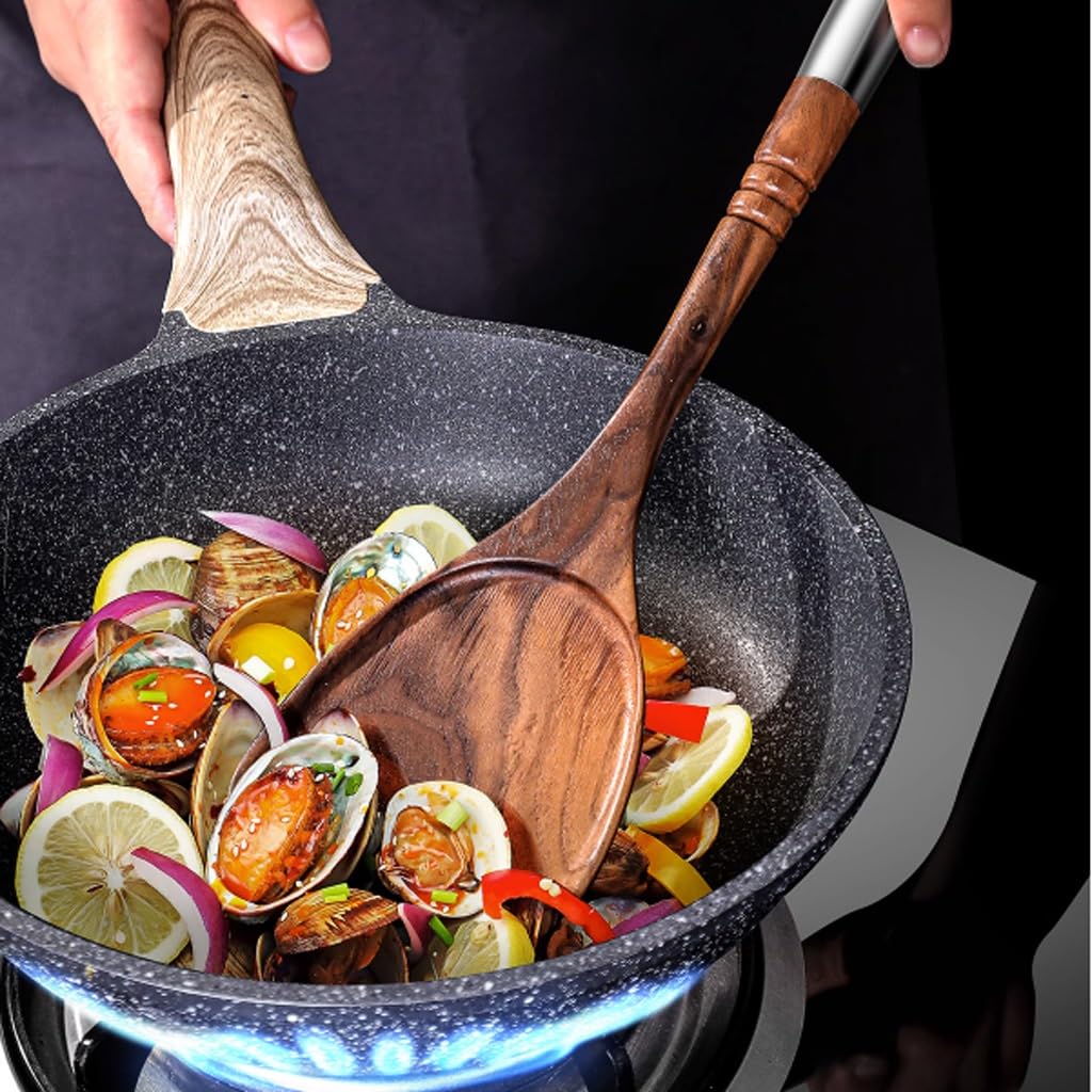 Juego de Utensilios de Cocina, for sartén Antiadherente, cucharón y espátulas for Wok