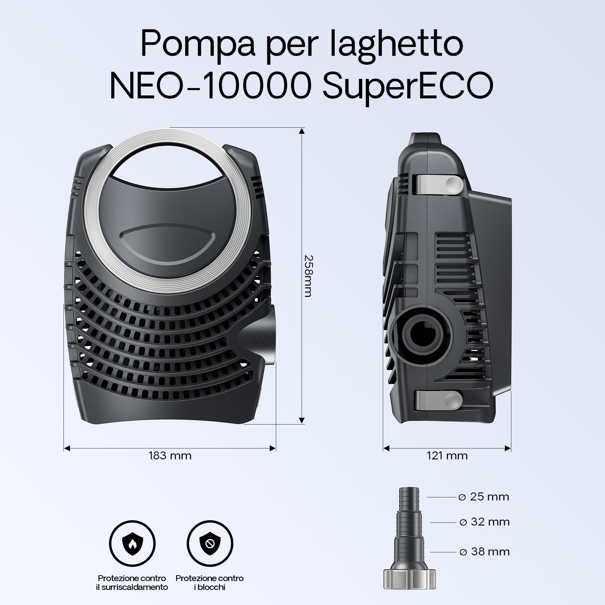 SunSun Set Filtro 60.000l Chiarificatore 36W Pompa NEO10000 80W