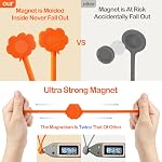 Magnetic Cable Ties, 16 Pack 7.2" Strong Magnetic Cord Ties Cute Cloud Dialogue Design, Silicone Twist Tie with Magnet Reusable 8 Assorted Colors X2 by SOOOEC