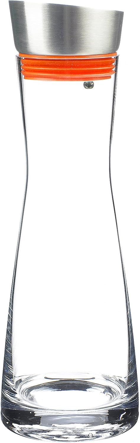 Grosche Rio - Glass Pitcher with Lid - Glass Juice Pitcher - Clear Glass Drink Pitcher - Infused Glass Water Pitcher and Drink Infuser 1000ml, 32 Oz