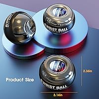 Vista 3 de Pelota de entrenamiento de muñeca, fortalecedor de muñeca giroscópico giroscópico para antebrazo, bola giroscópica para fortalecer brazos, dedos