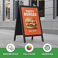 Vista 2 de BCB Print - Insertos de letrero personalizados con marco A - Paneles de plástico duraderos y resistentes a la intemperie Insertos de impresión