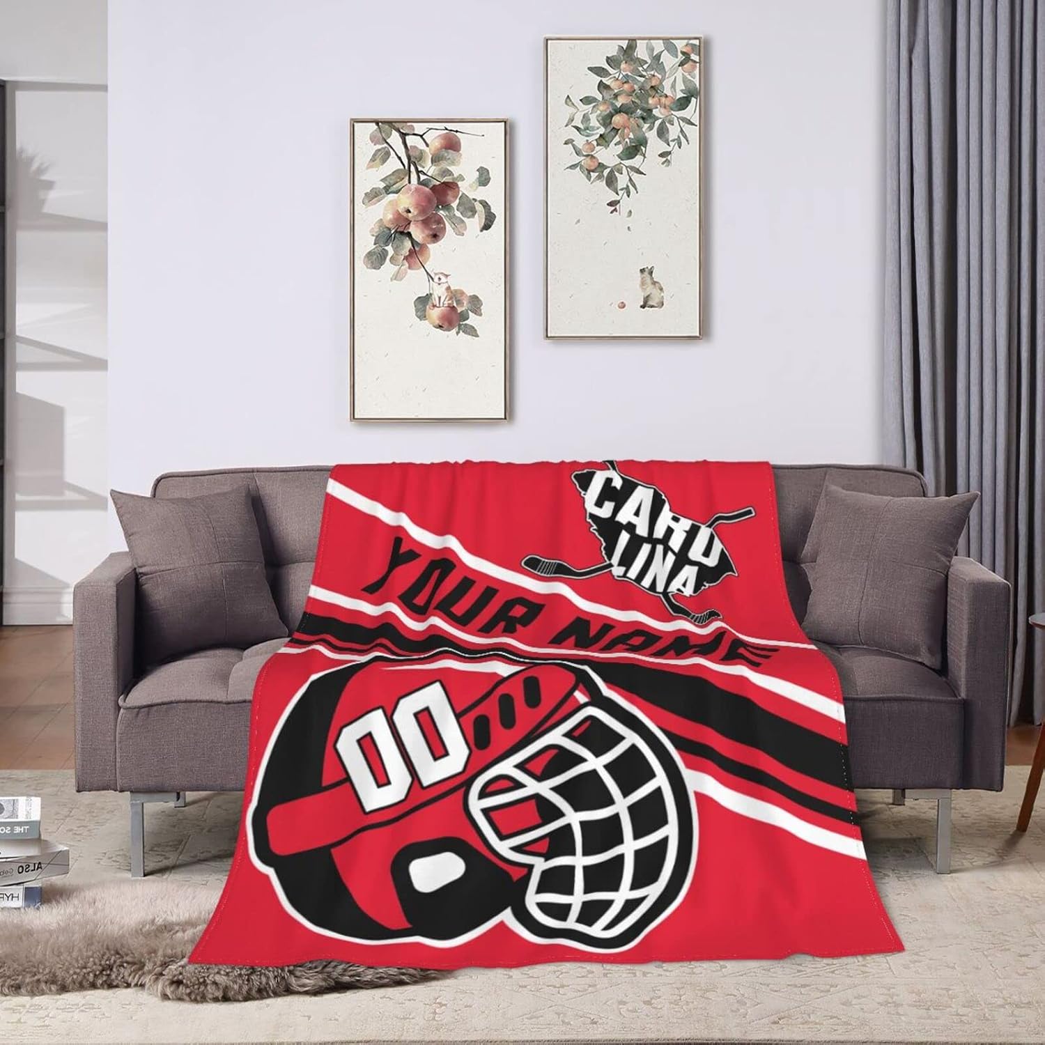 Custom Hockey City Blanket Personalized Fans Gifts for Men