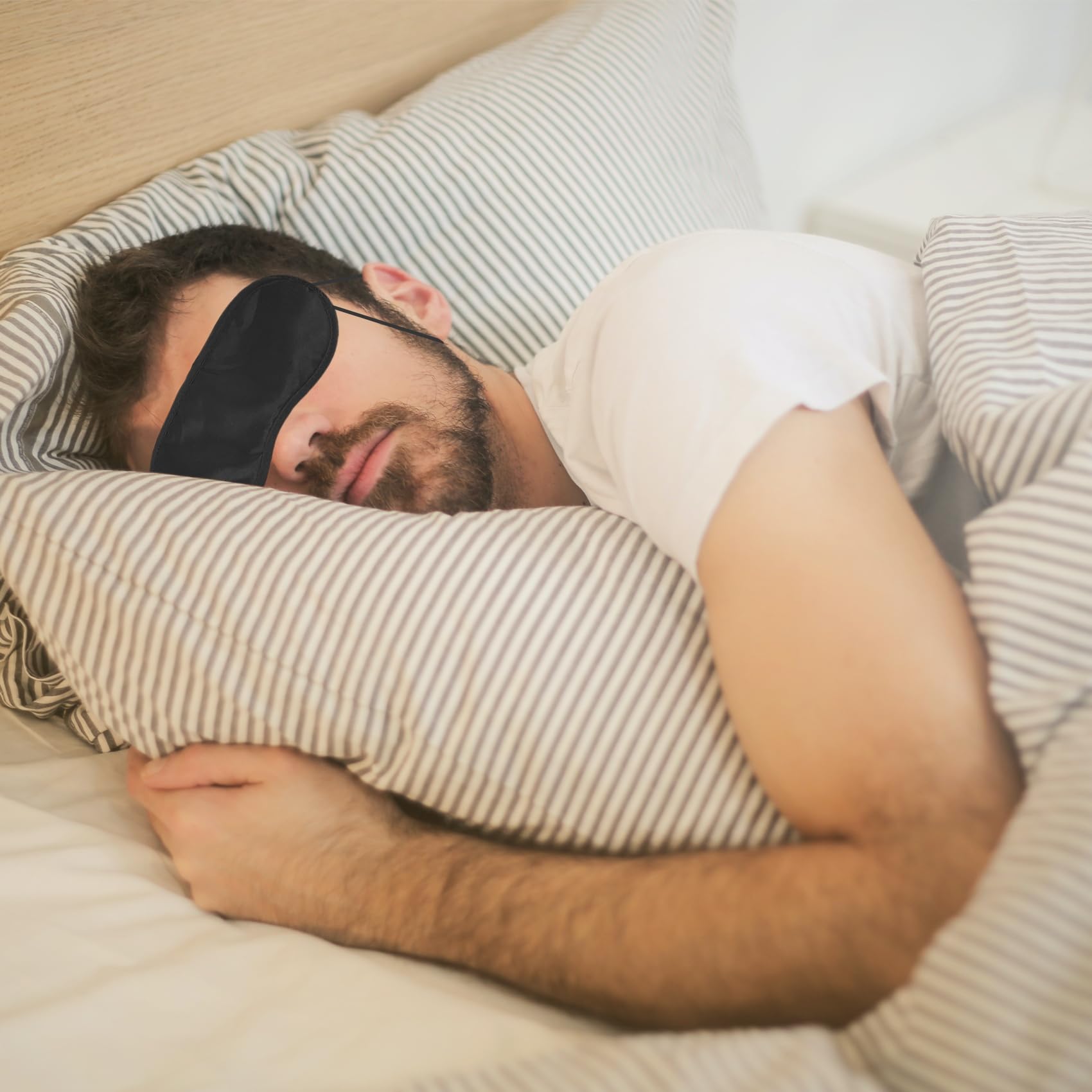 Paquete de 10 máscaras para dormir para los ojos, cobertura para dormir los ojos, venda para dormir, viajes, suministros de fiesta (rojo)