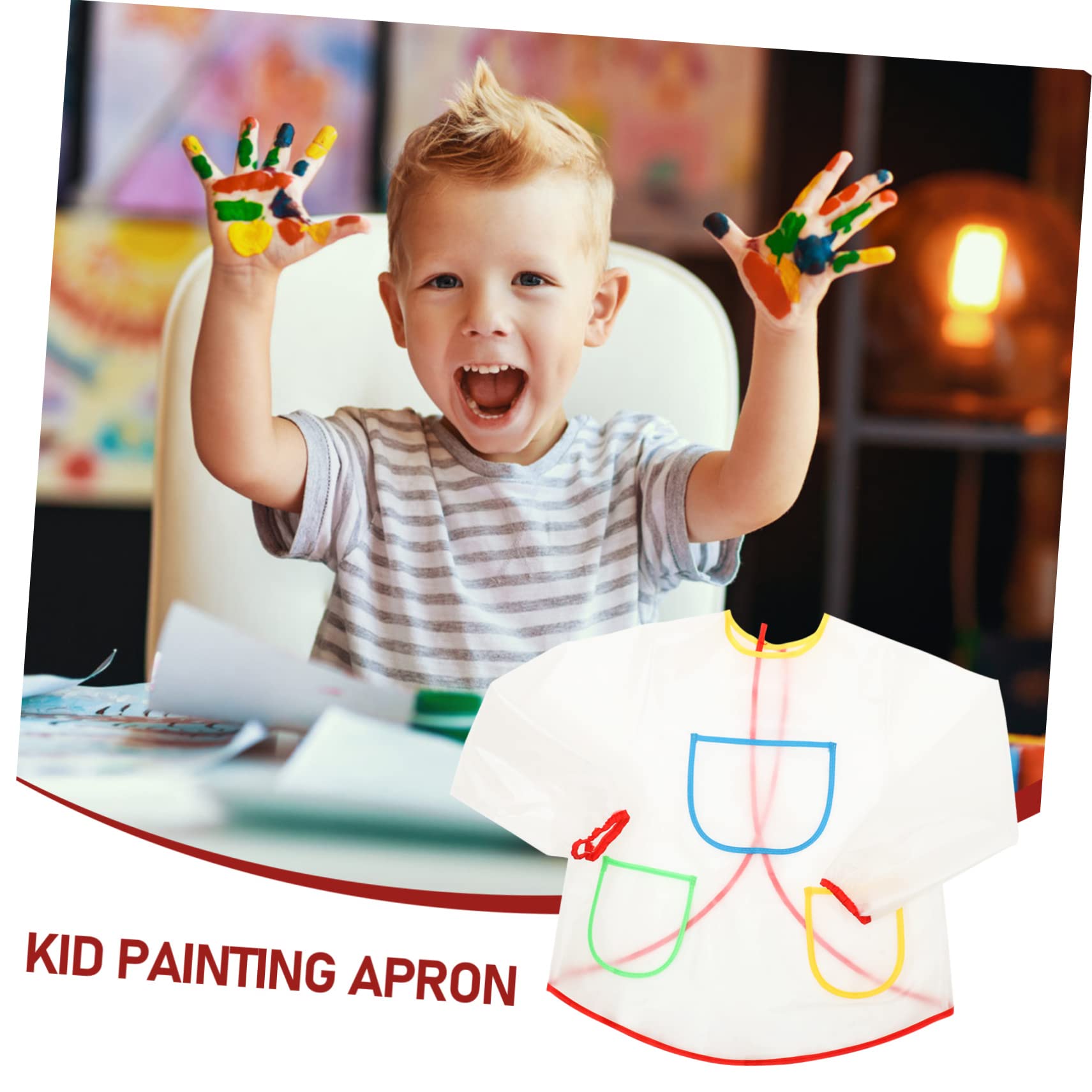 Toyvian 3 Piezas delantal de pintura delantales para niños baberos para niños pequeños de de cocina para pintado ropa de trabajo Accesorios niño pequeño Eva