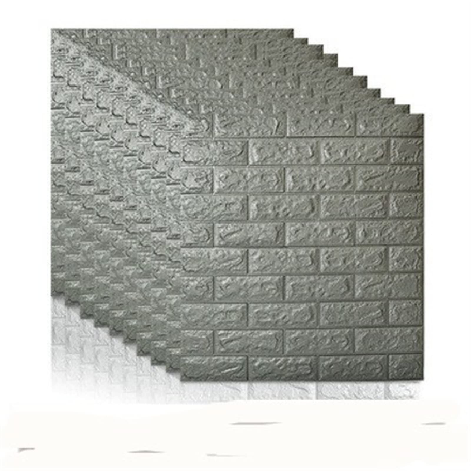 10 PZ 70 * 77 CM Adesivi murali impermeabili in schiuma Adesivi murali 3D Adesivi murali autoadesivi fai da te decorazione della parete della casa_77 X 70 X0,55 cm