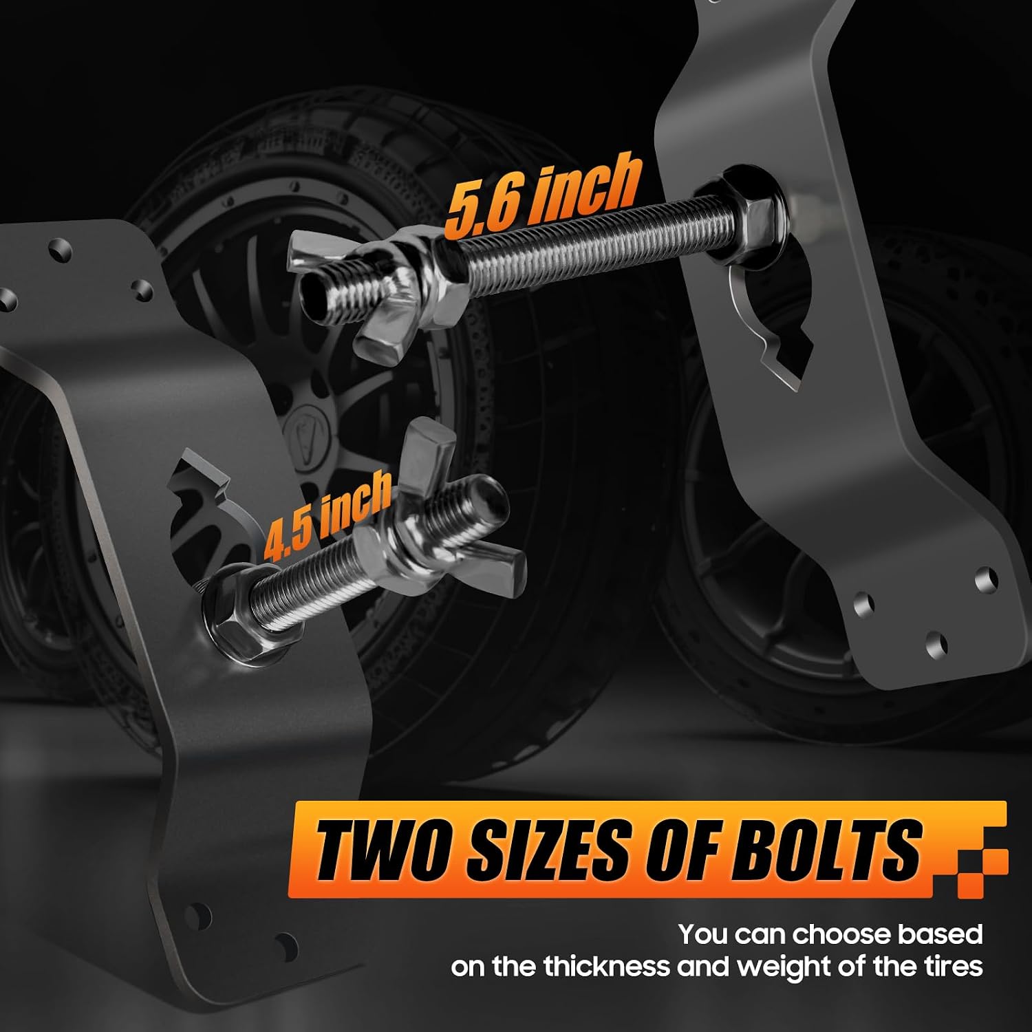 Wall Mount Spare Tire Carrier - Thickened for Enclosed and Boat Trailers, Utility Vehicles, Garages, Warehouses