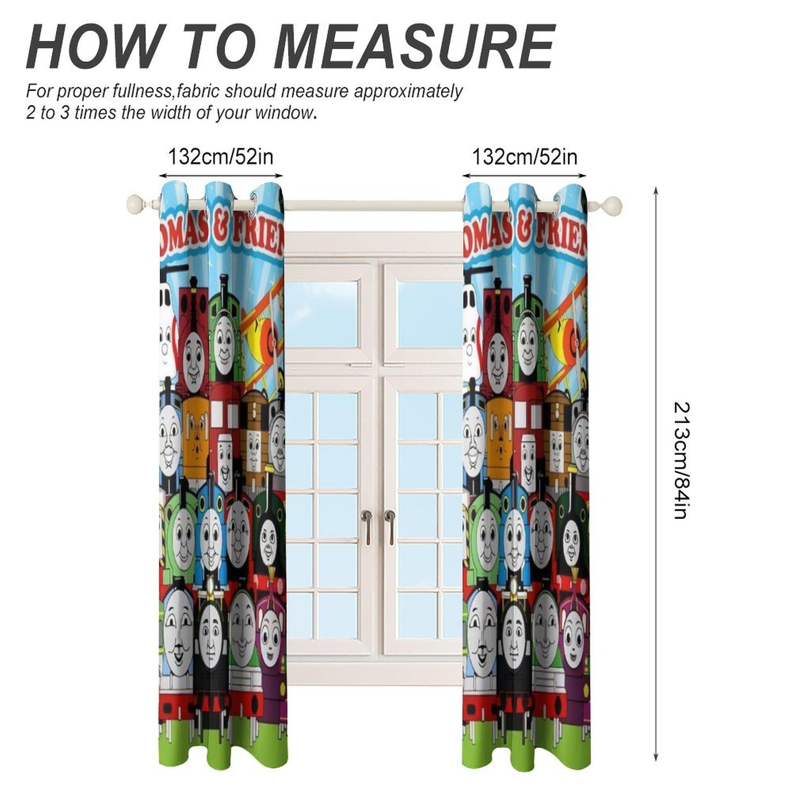 Amazon｜きかんしゃトーマス (3) 穴あきカーテン（2枚同じ）1級遮光