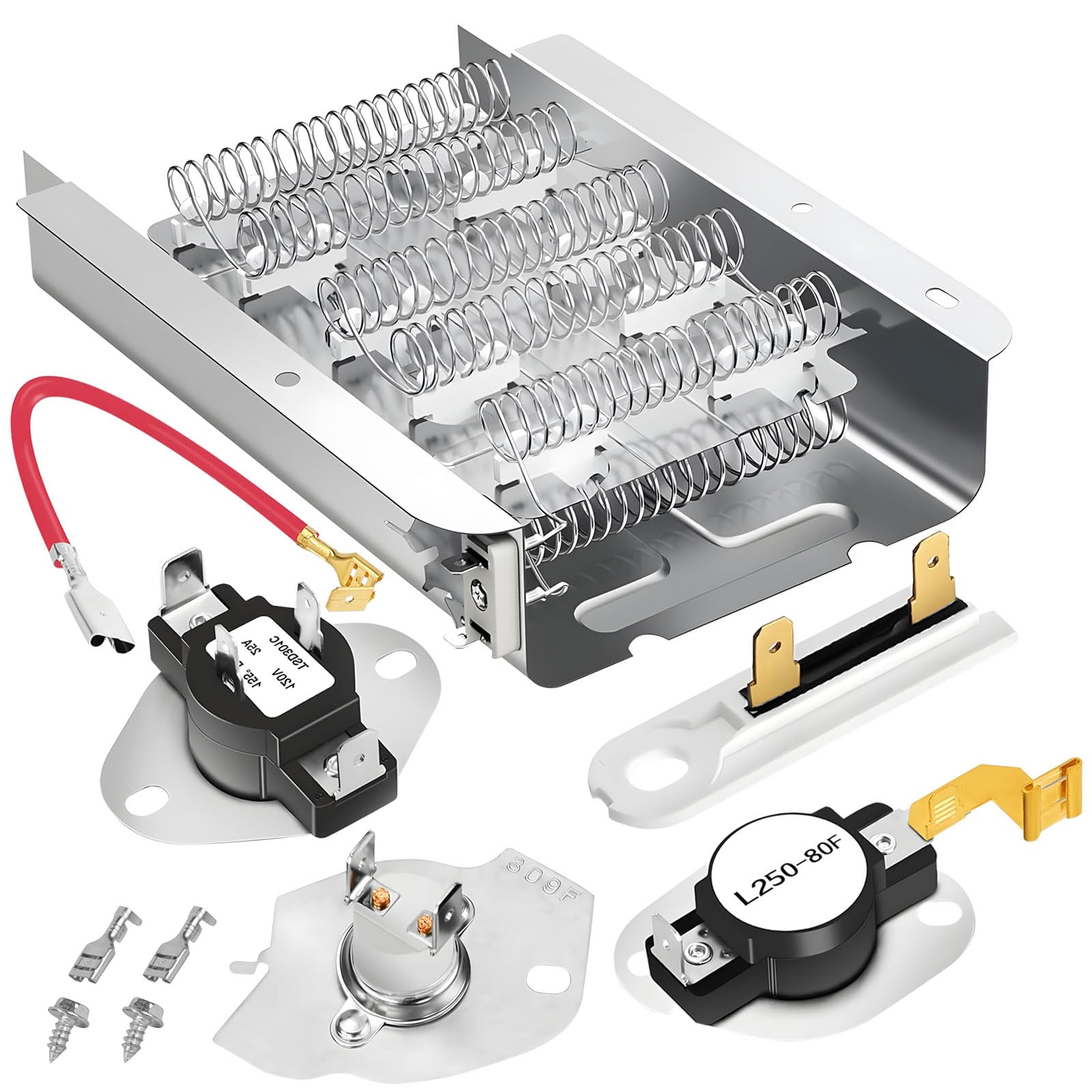 Shurhome Dryer Heating Component Assembly 279838 Repair Set Appliance Repair Component for Various Drying Machine Plate Set