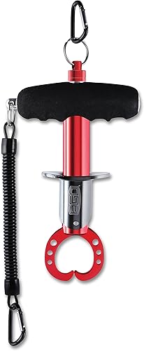 Ego Herramienta de agarre, agarrador de labios de pescado, ligero con clip de seguridad, maneja tu captura de forma segura, mantiene tus manos