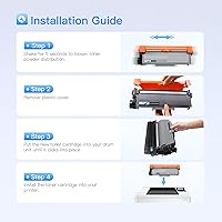 Vista 5 de LxTek Cartucho de tóner de repuesto compatible para Dell E310 E310dw E514 E515 P7RMX PVTHG 593-BBKD compatible con impresoras Dell Wireless