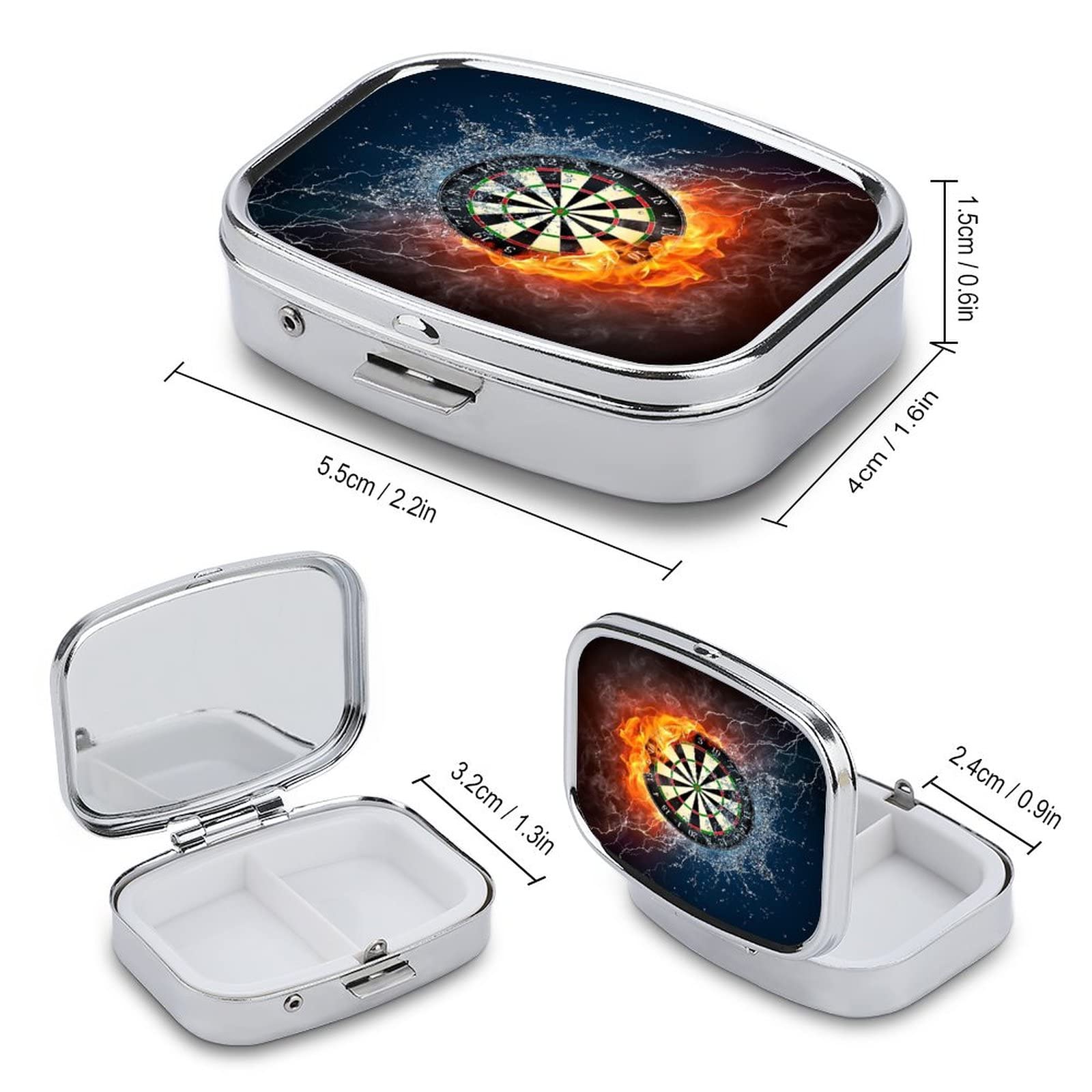Portapillole Giornaliero Organizer Freccette Ice Fire Portapillole Decorativo Con Confezione Regalo-Medicina Alla Moda