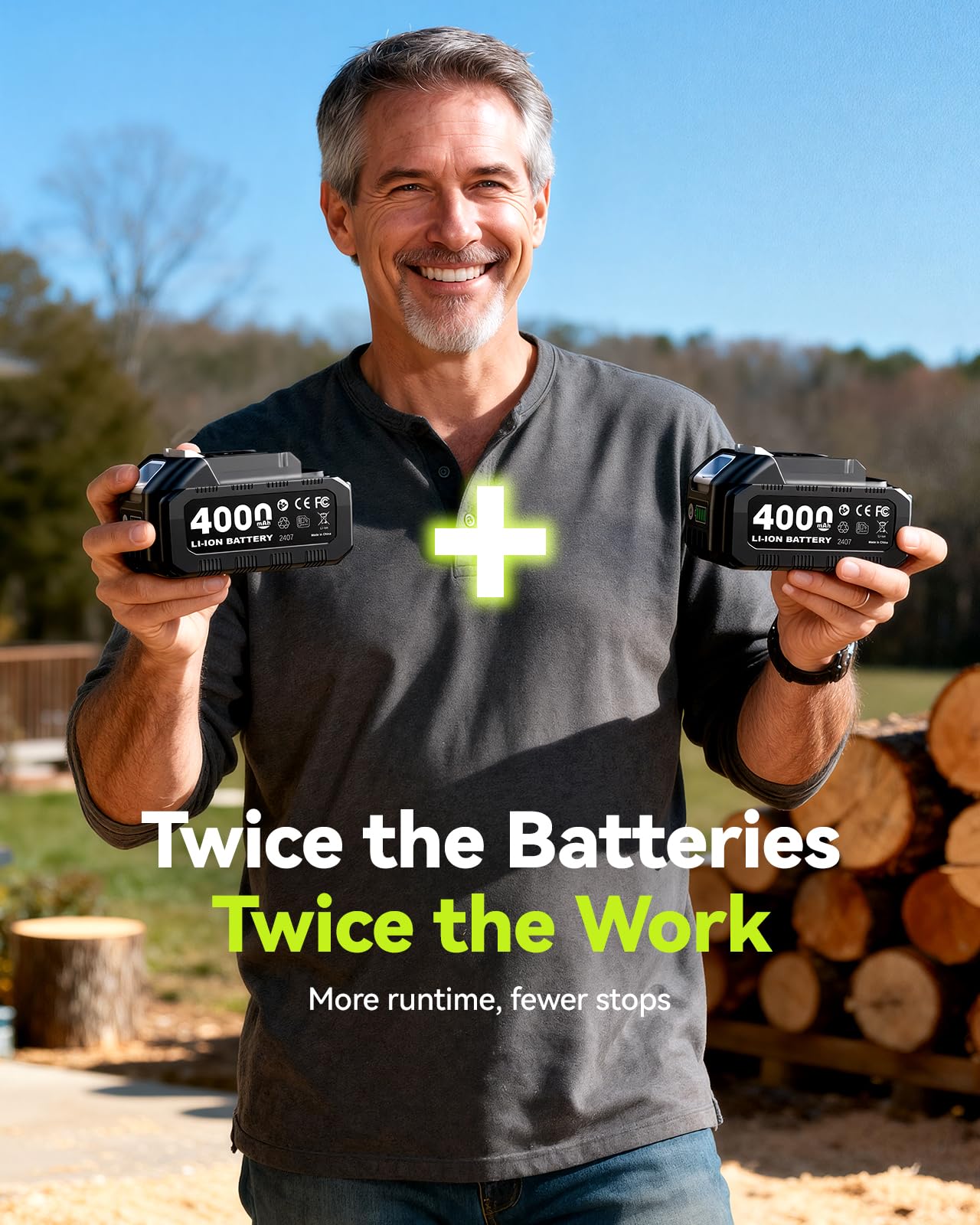 Mini Tronconneuse à Batterie 8000mAh 8 Pouces 6 Pouces Sans Fil 1300W Elagueuse avec Système d'Huile Automatique