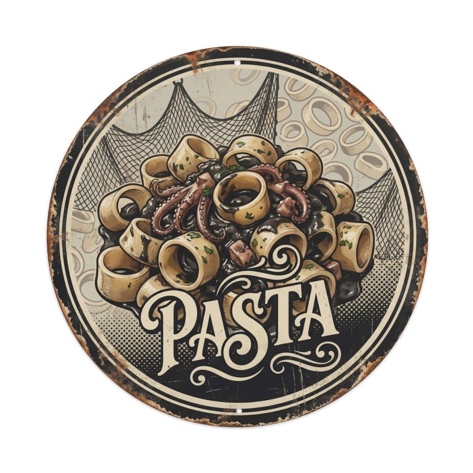 Este 8X8inch Style Pasta Kitchen Cucina Italiana Italy Travel Vintage Metal Tin Sign