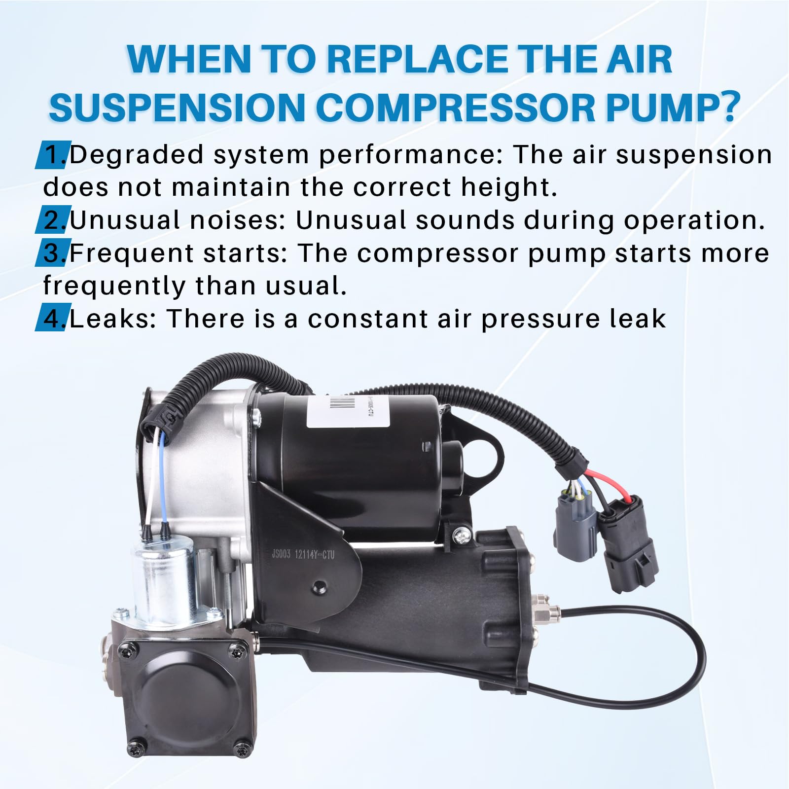 Sospensione pneumatica pompa compressore e relè compressore pompa di ricambio per Discovery III L319 2004-2009 Sport L320 2005-2013 Discovery IV 2009-2018 numero di parte LR023964 LR015303